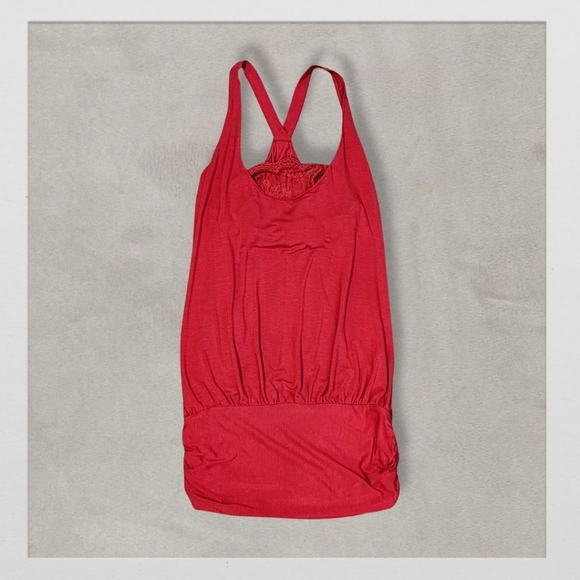 Red Halter Lace Tunic, Women's XS - Picture 1 of 7